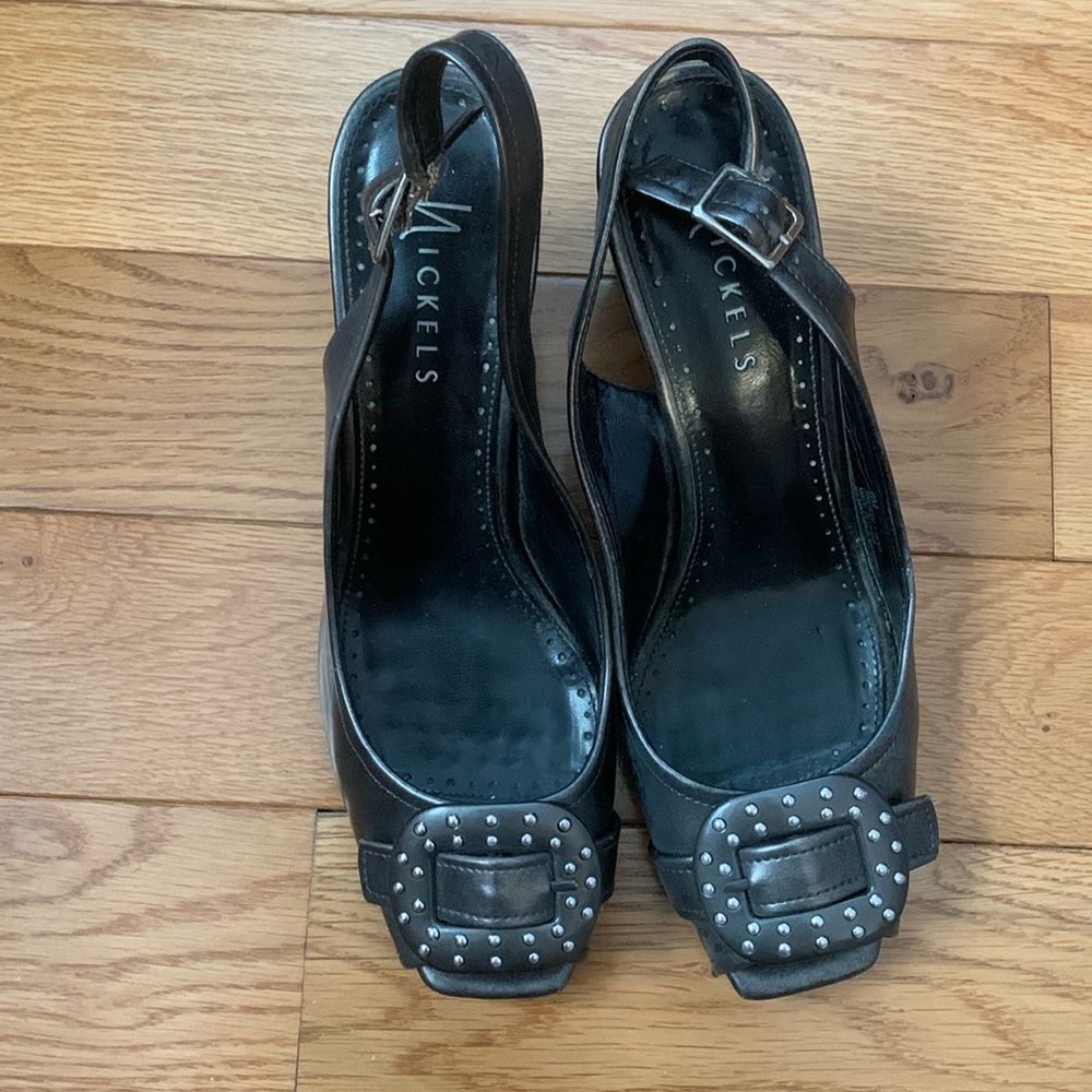 Open toe heels. 2”.